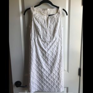 White House Black Market White Sleeveless Dress